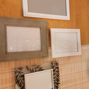 Three Picture Frames including Lenox Botanical Crystal frame